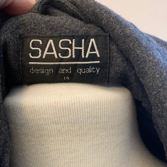 Sasha Design And Quality Dark Gray Peacoat - Picture 7 of 15